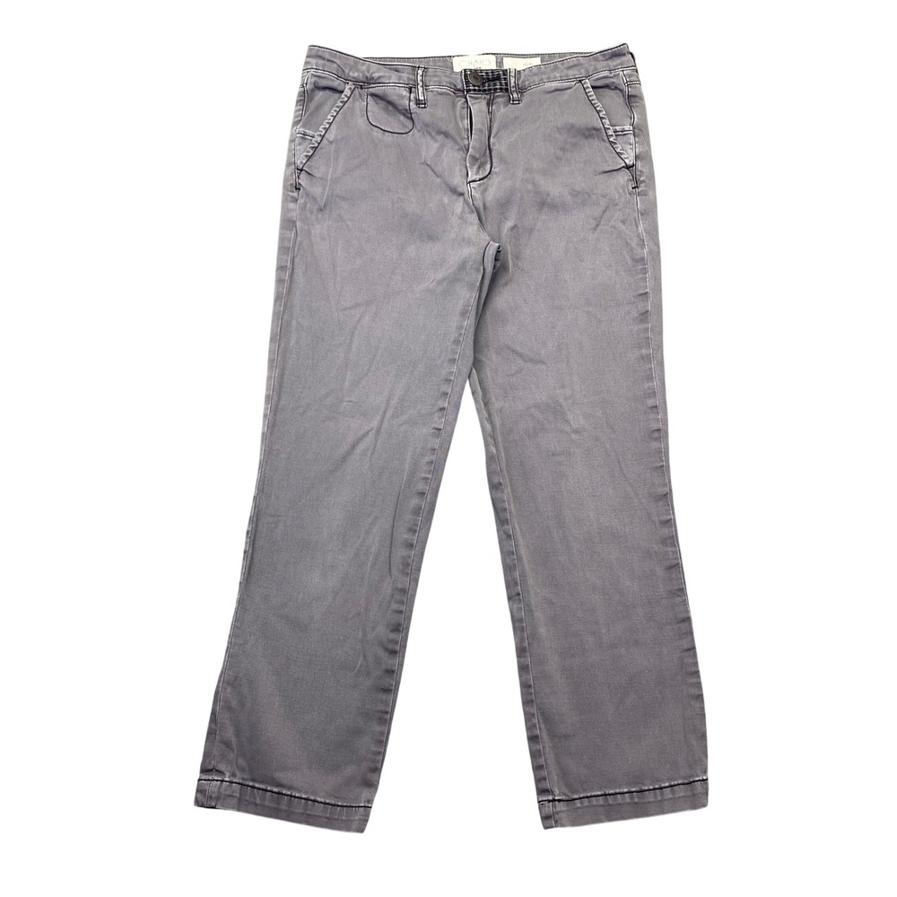 Anthropologie Chino Slim Pants Purple Faded Garment Dyed Trousers Size 28